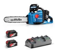 Dong Cheng Tronçonneuse sans fil 40V, Tronçonneuse à Batterie 38 cm de longueur de coupe, Moteur sans balais 14 m/s vitesse de coupe, fournie avec 2 batteries 4,0 Ah et Chargeur