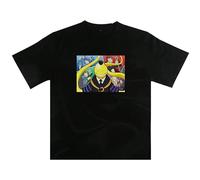 DONG-XIANG Assassination Classroom Gedruckte Kurzarm Unisex Shirt T-Shirts Cotton T-Shirt Black 3XL