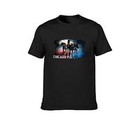 DONG-XIANG Chicago Pd Thin Prom Design Super Soft Dance T-Shirt Black M