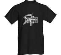 DONG-XIANG Death Mens T Shirt 100% Cotton Band Logo Metal Epic Human Glow in The Dark Available Unisex T-Shirt Black 3XL