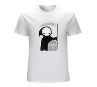 DONG-XIANG Men's Spoiler Alert Everyone Dies Cartoon Grim Reaper Print T-Shirt T-Shirt White3XL