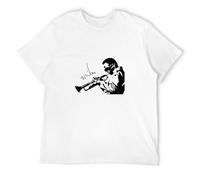 DONG-XIANG Miles Davis T-Shirt 100% Cotton Bitches Brew Sketches of Spain Tutu Boplicity T-Shirt WhiteL
