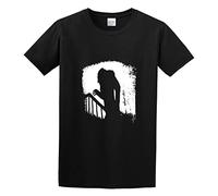 DONG-XIANG Nosferatu Horror Cult B-Movie Vampire Shadow Casual Funny Slim Chest Student T-Shirt Black 3XL