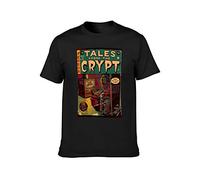 DONG-XIANG Tales from The Crypt Poster Organic Cotton Soft Grinding College Style Blonde Large Size T-Shirt Black M