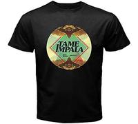 DONG-XIANG Tame Impala Australian Men's Black T-Shirt Size Casual Crazy Funny All-Match Round Neck T-Shirt Black XXL