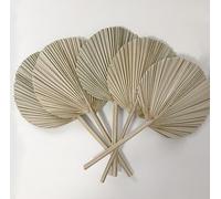 DongArts Lot de 5 feuilles de palmier séchées, forme ronde naturelle, éventails de palmier tropical, pour décoration de mariage bohème, plantes séchées