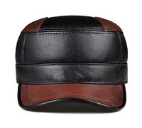 DongBao Casquette en Cuir pour Hommes Casquette de Papa pour Hiver Casquette Militaire Casquette de Baseball Classique avec Cache Oreille