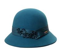 DongBao Femmes Chapeau des années 1920 Vintage 100% Laine Casquette de Feutre Cloche Chapeau Seau Chapeau Melon Automne Hiver Chapeau église