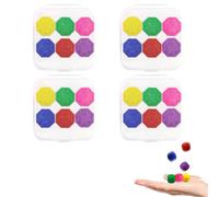 Dongcill 24Pcs Gonggi-Jeu Traditionnel Coréen, Gonggi Jack Stone Pebbles Set, Jeu Coreen Traditionnel avec Pierres Colorées, Jeux Folklorique coréen, Family Travel Games