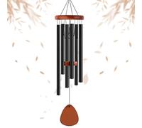 DONGDA Carillon à Vent de Jardin, 6 Tubes en Aluminium Carillons Décoratifs Carillons a Vent Exterieur, Wind Chimes pour Jardin, Intérieur, Cour