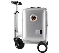 DongDongQiang Étui de Voyage Intelligent pour Trottinette électrique, étui de Voyage électrique de 20 Pouces, Batterie Amovible intégrée, avec Port USB et Serrure TAS. Silver