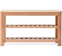 DONGGANSHI Étagère à chaussures en bois à 2 étagères multifonction pour vestiaires, couloirs, entrées, chambres à coucher, banc à chaussures à changer, poids 150 kg, 60/80 cm