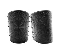DONGKER 1 Paire de Protège-Bras en Relief,Brassards en Cuir Protège-Bras Réglable Norse Viking Arm Armor pour Hommes Femmes