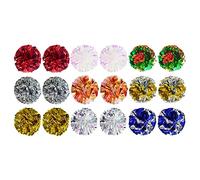 DONGKER 18 PCS Chat Crinkle Ball Jouets,6 Cm Coloré Chat Jouer Balles Bruit Sonore Balle Chat Jouets Interactifs pour Chatons D'intérieur Chats