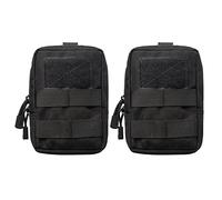 DONGKER 2 Pcs Pochette Molle, 600D EDC Pochette Tactique Molle Sacs Support de Téléphone pour Randonnée Camping Chasse en Plein Air