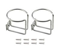 DONGKER 2 Pièces X Porte-gobelets de Bateau,Porte-gobelet de Voiture en Acier Inoxydable avec Vis Auto pour Bouteille Boisson Canette Thermos Tasse Tasse a Café