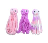 DONGKER 3 Pièces Jouets en Peluche pour Chat,Jouet Teaser en Forme de Poulpe avec Petite Herbe a Chat a L'intérieur pour Chaton D'intérieur,Jeu À Gratter et À Mâcher