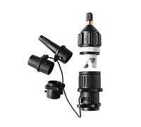 DONGKER Adaptateur pour Pompe Sup, Adaptateur de Valve pour Bateau Gonflable, Adaptateur de Valve pour Pompe à air avec 4 Embouts pour Kayak, Planche de Surf, Matelas Gonflable