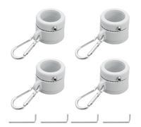 DONGKER Anneaux de Fixation pour Mât de Drapeau,Lot de 4 Anneaux Rotatifs a 360° en Aluminium avec Mousquetons pour Mât de Drapeau de 1,8 a 2,5 Cm de Diamètre