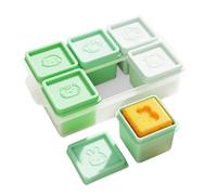 DONGKER Bacs de Congélation en Silicone avec Couvercle,Lot de 6 Contenants Individuels de 110 Ml,Empilables,pour Boissons,Collations,Fabrication et Congélation de Beurre