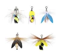 DONGKER Baguette de Rechange pour Jouet pour Chat,3/4/5 Pièces,Recharge de Jouet en Plumes avec Clochettes pour Canne a Pêche Teaser pour Chat (Cannes Non Incluses)