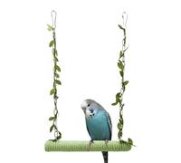 DONGKER Balançoire pour Oiseaux,Support en Bois pour Perroquet,Accessoires pour Cage a Oiseaux avec 2 Crochets en Métal pour Perroquet,Perruche,Calopsitte,Inséparables,Pinsons