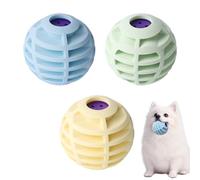 DONGKER Balles Couinantes pour Chien,3 Pièces,Jouet a Mâcher en Silicone pour Petits et Moyens Chiens Agressifs,Entraînement,Nettoyage des Dents