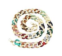 DONGKER Bandoulière en Chaîne Acrylique, 47 Pouces, Sac à Bandoulière en Chaîne Acrylique Colorée pour Sac à Main