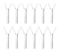 DONGKER Barres Vierges pour Colliers en Acier Inoxydable,12 Pièces Porte-clés Rectangulaires Gravables avec Trou pour Fabrication de Bijoux,Porte-clés,Vacances,D'anniversaire,Bricolage