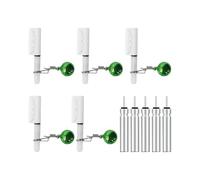 DONGKER Bâtons Lumineux de Pêche,5 Pièces Bâton Lumineux D'alerte de Pêche de Nuit,Poteau Lumineux LED avec Cloches pour Canne a Pêche en Mer