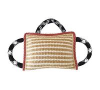 DONGKER Boudin a Mordre en Jute pour Chien,Jouet de Remorqueur pour Chiot avec 3 Poignées pour Jeu Interactif pour Chiens de Taille Moyenne a Grande