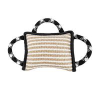 DONGKER Boudin a Mordre en Jute pour Chien,Jouet de Remorqueur pour Chiot avec 3 Poignées pour Jeu Interactif pour Chiens de Taille Moyenne a Grande