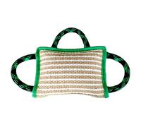 DONGKER Boudin a Mordre en Jute pour Chien,Jouet de Remorqueur pour Chiot avec 3 Poignées pour Jeu Interactif pour Chiens de Taille Moyenne a Grande