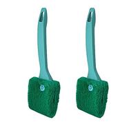 DONGKER Brosse de Grattoir D'algues D'aquarium de 2 Pièces,Nettoyeur D'épurateur Double Face avec Poignée Antidérapante pour Aquariums en Verre