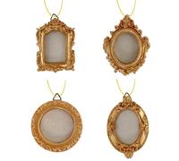 DONGKER Cadre Photo en Résine Dorée,Mini Cadre Photo Antique avec Dos pour Décoration de Maison,Mariage,Vacances,Noël