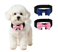 DONGKER Collier Nœud Papillon Chien, 2pcs Ajustable pour Mariage Fête