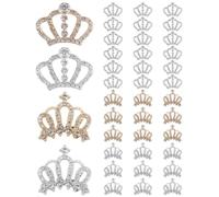 DONGKER Couronne en Strass Pendentifs,40 Pièces,Embellissements pour la Fabrication de Bijoux,Vêtements,Bricolage,Artisanat,Porte-clés,Boucles D'oreilles,Décoration de Cadeaux