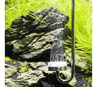 DONGKER Diffuseur de CO2 pour Aquarium,Atomiseur de Dioxyde de Carbone en Acier Inoxydable avec Clapet Anti-Retour Intégré et 2 Ventouses pour Pompe a Air Hydroponique pour Aquarium