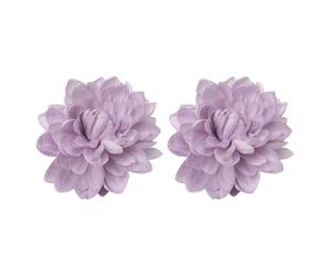 DONGKER Embrasses a Rideaux a Motif de Lotus,2 Pièces,Boucles de Fixation en Polyester a Motif Floral Artificiel pour Maison,Chambre et Le Bureau