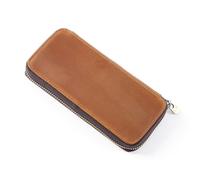 DONGKER Étui a Crayons en Cuir,Sac de Papeterie a Crayons a Stylo a Glissière pour Bureau de L'école