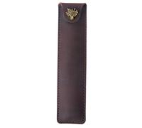 DONGKER Étui a Stylos en Cuir,Pochette a Crayons Vintage avec Bouton-Pression,Etui Porte-Stylo pour Hommes et Femmes,Travail au Bureau