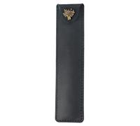 DONGKER Étui a Stylos en Cuir,Pochette a Crayons Vintage avec Bouton-Pression,Etui Porte-Stylo pour Hommes et Femmes,Travail au Bureau