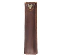 DONGKER Étui a Stylos en Cuir,Pochette a Crayons Vintage avec Bouton-Pression,Etui Porte-Stylo pour Hommes et Femmes,Travail au Bureau