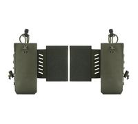 DONGKER Étui Tactique pour Radio,Pochette Tactique en Nylon pour Talkies-Walkies,Extension Latérale avec Poignée de Traction et Cordon Élastique pour Équipement de Plate-Forme de Poitrine Tactique