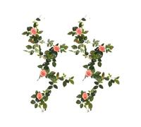 DONGKER Fleurs Artificielles,2 Pièces Plante Artificielle Suspendue,Faux Lierre Vert,Décoration pour Maison,Salon,Décoration Intérieure et Extérieure