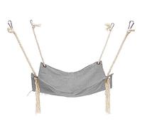 DONGKER Hamac Cage pour Chat,Nid Suspendu Respirant pour Animaux de Compagnie en Coton et Lin avec 4 Crochets pour Chats de Moins de 7Kg/15 Lbs Lapins Furets Chinchillas