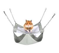 DONGKER Hamac pour Hamster,Hamac Suspendu Double Couche pour Furet et Rat avec Boucle de Chaîne Suspendue en Acier Inoxydable,pour Petits Animaux Se Cachant et Dormant