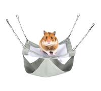 DONGKER Hamac pour Hamster,Hamac Suspendu Double Couche pour Furet et Rat avec Boucle de Chaîne Suspendue en Acier Inoxydable,pour Petits Animaux Se Cachant et Dormant