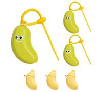 DONGKER Housse de Brosse a Dents Banane,3 Pièces Étui Mignon pour Brosse Dents Banane avec Distributeur de Dentifrice pour la Maison,Voyages,Affaires,Camping en Plein Air