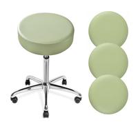 DONGKER Housses de Tabouret Rondes,4 Pièces Housses de Siège de Tabouret de Bar Imperméables en PU avec Bandes Élastiques pour Chaise Ronde de Bar de Diamètre 11"-14"